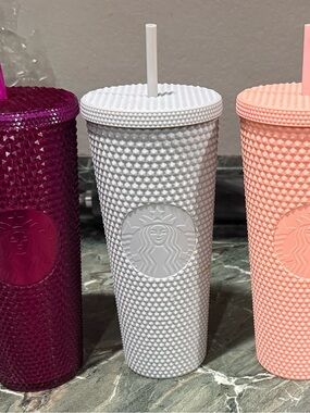Starbucks Mexico Grey Studded Reusable Cup with Straws